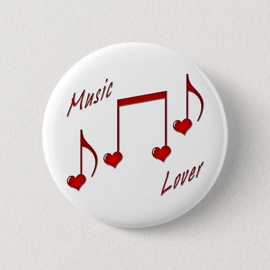 Music Lover Ronde Button 5,7 Cm (Voorkant)