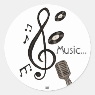 Music Lover Ronde Sticker