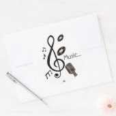 Music Lover Ronde Sticker (Envelop)