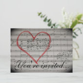 Music Lovers-uitnodiging Kaart (Staand voorkant)