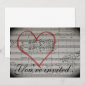 Music Lovers-uitnodiging Kaart (Voorkant / Achterkant)