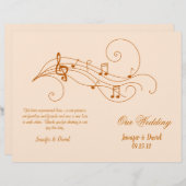 Music Lovers Wedding Program (Voorkant / Achterkant)