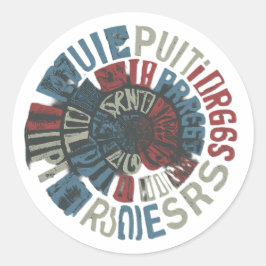 Music Lyrics Ronde Sticker