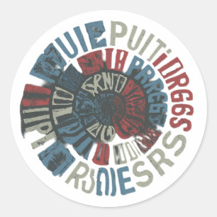 Music Lyrics Ronde Sticker