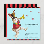 Music Maker ! Carte d'invitation Rabbit (Devant / Derrière)