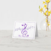 Music Makers Blanc avec carte à notes violettes (Fleur jaune)
