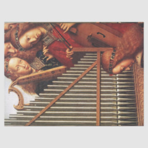 MUSIC MAKING ANGELS kerstgroeten Tissuepapier