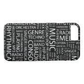 MUSIC-modelwoordwolk Case-Mate iPhone Case (Achterkant (Horizontaal))