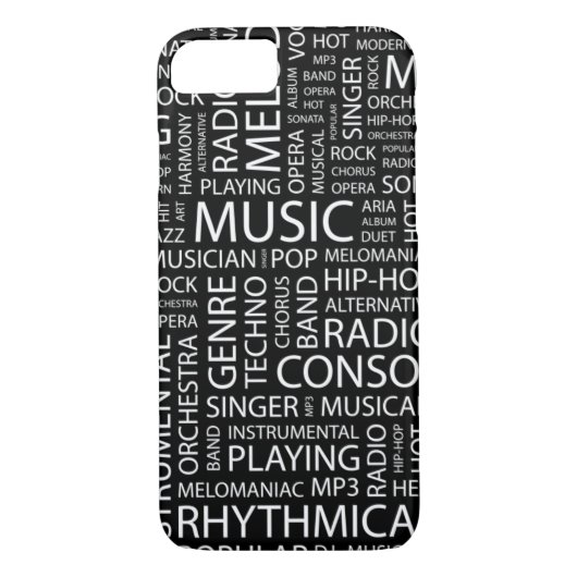 MUSIC-modelwoordwolk Case-Mate iPhone Case (Achterkant)