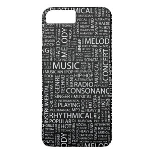 MUSIC-modelwoordwolk iPhone 8 Plus / 7 Plus Hoesje