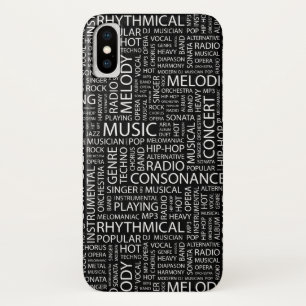 MUSIC-modelwoordwolk iPhone X Hoesje
