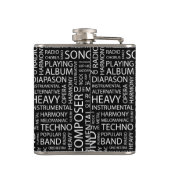 MUSIC-modelwoordwolk Heupfles (Achterkant)