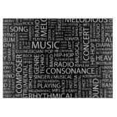 MUSIC-modelwoordwolk Snijplank (Voorkant)