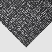 MUSIC-modelwoordwolk Tissuepapier (Detail)