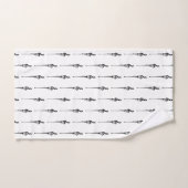 Music Motif Melting Treble Clef Black en White Bad Handdoek (Handdoek)