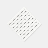 Music Motif Melting Treble Clef Black en White Servet (Hoek)