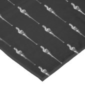 Music Motif Melting Treble Clef Whiite en Black Tafelkleed (Gekanteld)