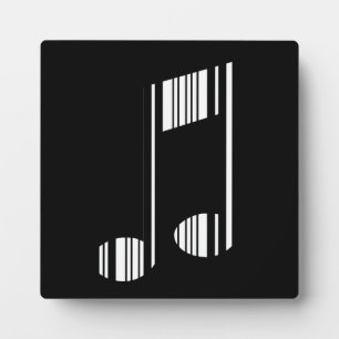MUSIC NOTE BAR CODE Muziektreincodepatroon Fotoplaat