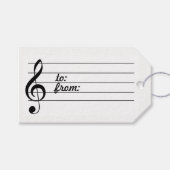 Music Note Cadeau Label Cadeaulabel (Voorkant (Horizontaal))