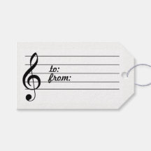 Music Note Cadeau Label