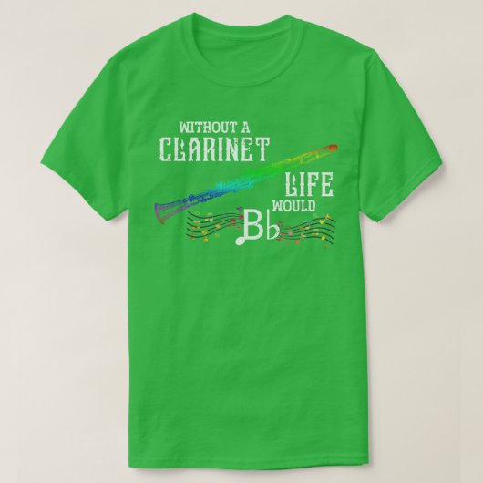 Music Note Clarinet Funny Clarinetist T-shirt (Design voorkant)