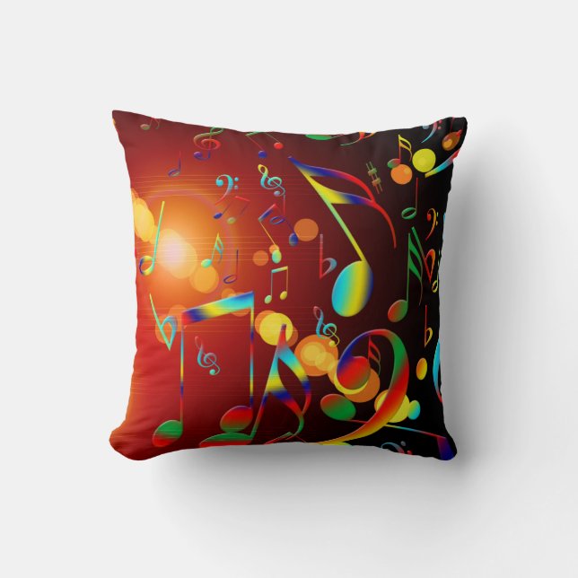 Music Note Design Sierkussen (Voorkant)