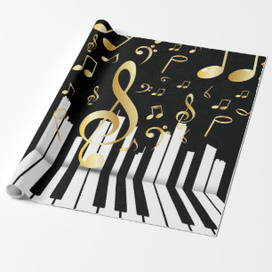 Music Note elegante Luxe piano toetsen Cadeaupapier