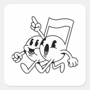 Music Note Emoji Vierkante Sticker