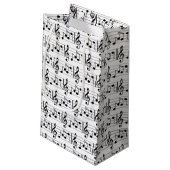 Music Note Gift Bag Klein Cadeauzakje (Achterkant Gekanteld)