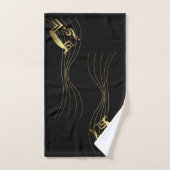 Music Note Gold Serviettes Kokopelli (Serviette à main)