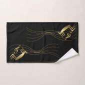 Music Note Gold Serviettes Kokopelli (Serviette à main)