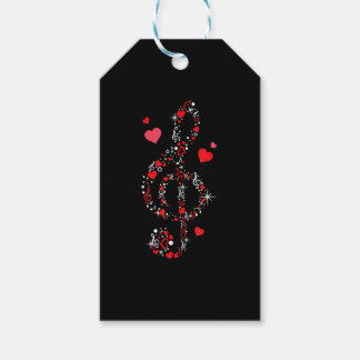 Music Note Hearts Leuke Valentijnsdag Muziek Liefh Cadeaulabel