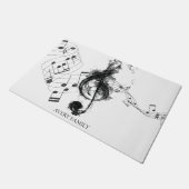 Music Note Luxe gepersonaliseerd Deurmat (Schuin)