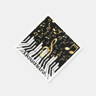 Music Note Luxe piano toetsen Servet