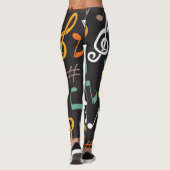Music note pattern leggings (Achterkant)