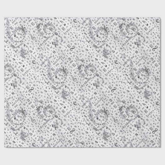 Music Note Pattern Music Theme Cadeaupapier (Vlak)