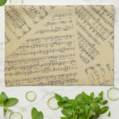 Music Note Pattern Music Theme Kitchen Towel Theedoek (Gevouwen)