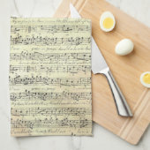 Music Note Pattern Music Theme Kitchen Towel Theedoek (Quarter Fold)
