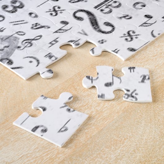 Music Note Pattern Music Theme Legpuzzel (Zijkant)