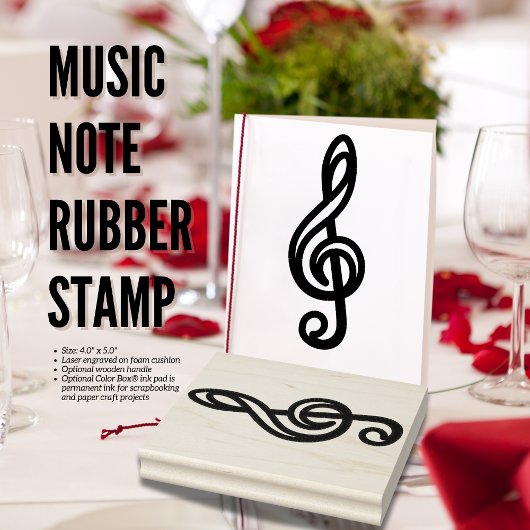 Music Note Rubber Stamp voor creatieve projecten Rubberstempel