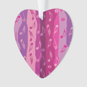 Music Note Stripes Ornament (voorkant)