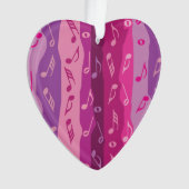 Music Note Stripes Ornament (voorkant)