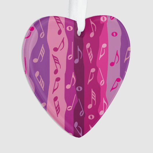 Music Note Stripes Ornament (voorkant)