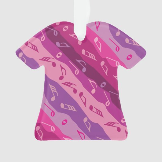 Music Note Stripes Ornament (voorkant)