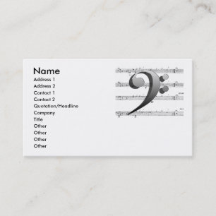 Music Note Visitekaartje kaart