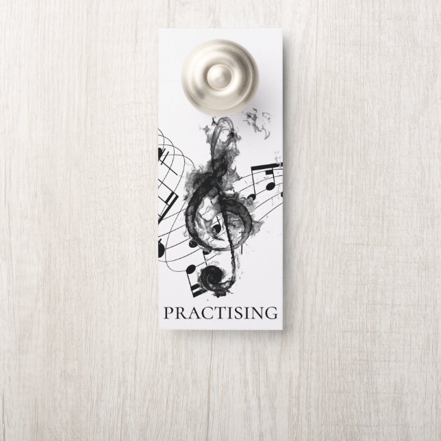 Music Note zwart-wit Luxe ontwerp (Op knop)