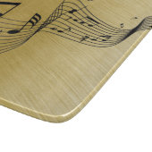 Music Notes Brushed Gold Snijplank (Hoek)
