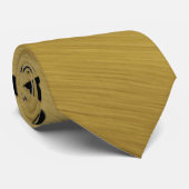 Music Notes Brushed Gold Stropdas (Opgerold)