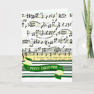 Music Notes Carte de voeux de Noël