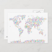 Music Notes Carte du monde (Devant / Derrière)